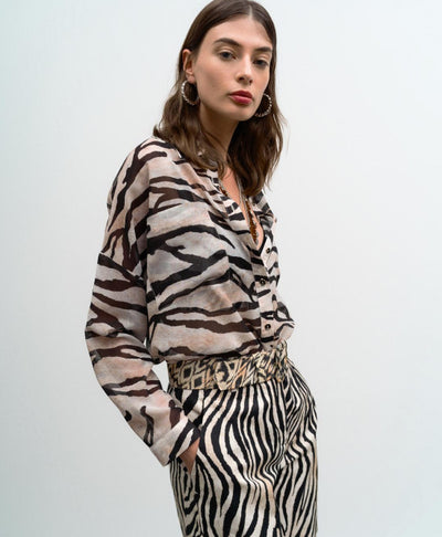 Access Fashion Zeta Animal Print Top