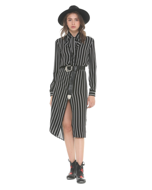 Silvian Heach Tazoult Stripe Shirt Dress