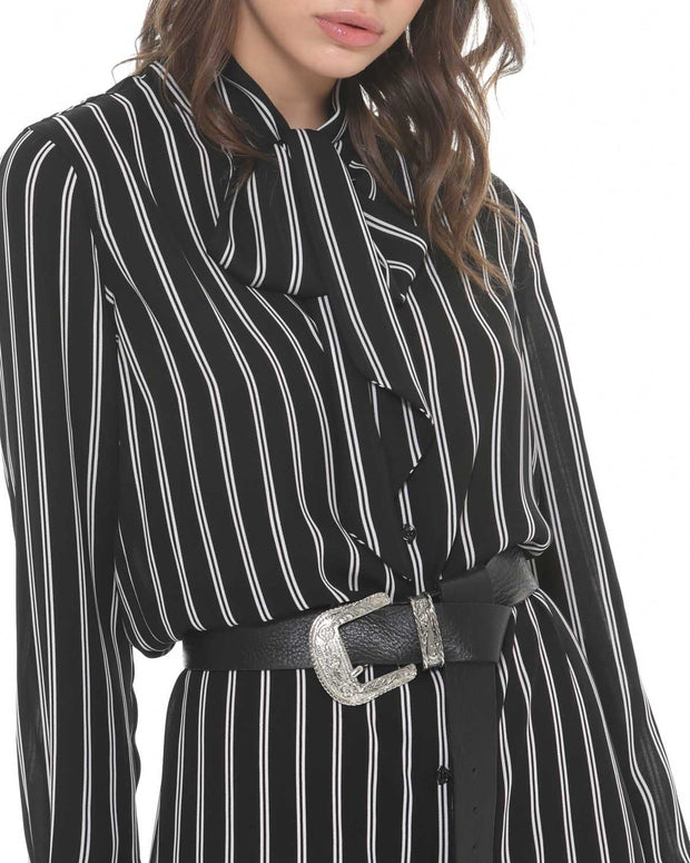 Silvian Heach Tazoult Stripe Shirt Dress