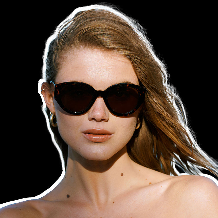 A.Kjaerbede Winnie round sunglasses in havana