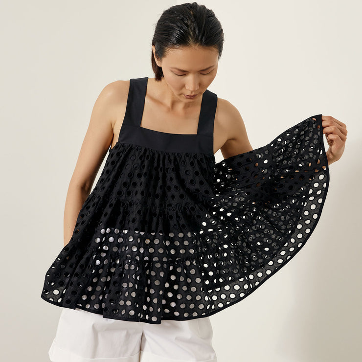 Access Fashion Brodie Top in Black
