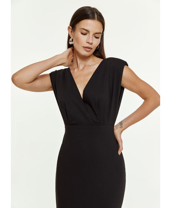 Access Fashion Carter V Back Midi Dress - Black