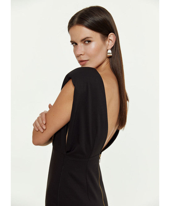 Access Fashion Carter V Back Midi Dress - Black