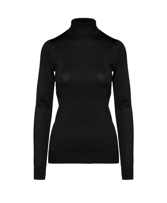 Access Fashion Cici Polo Neck Knit - BLACK