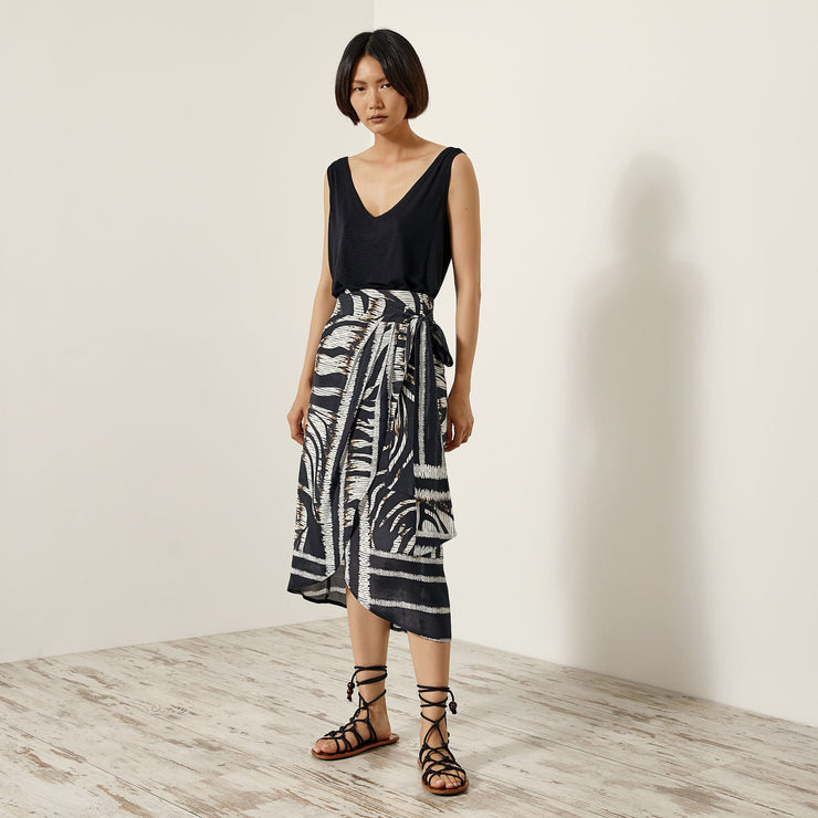 Access Fashion Erica Wrap Skirt in Ethnic Print