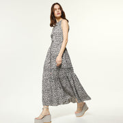 Access Fashion Sansa Halterneck Grey Leopard Maxi Dress