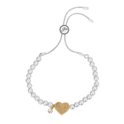Bibi Bijoux Gold & Silver Heart On Fire Ball Bracelet