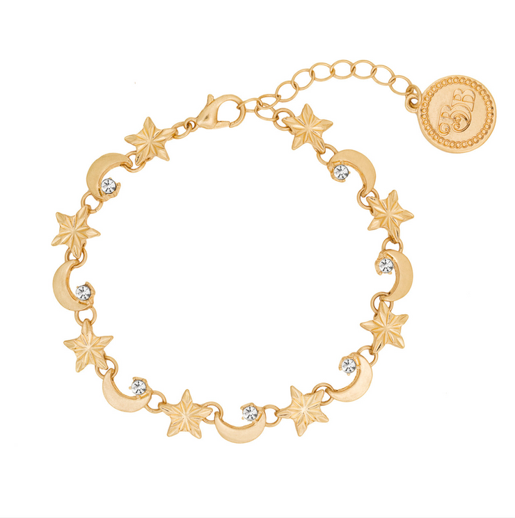 Bibi Bijoux Gold Star & Moon Bracelet