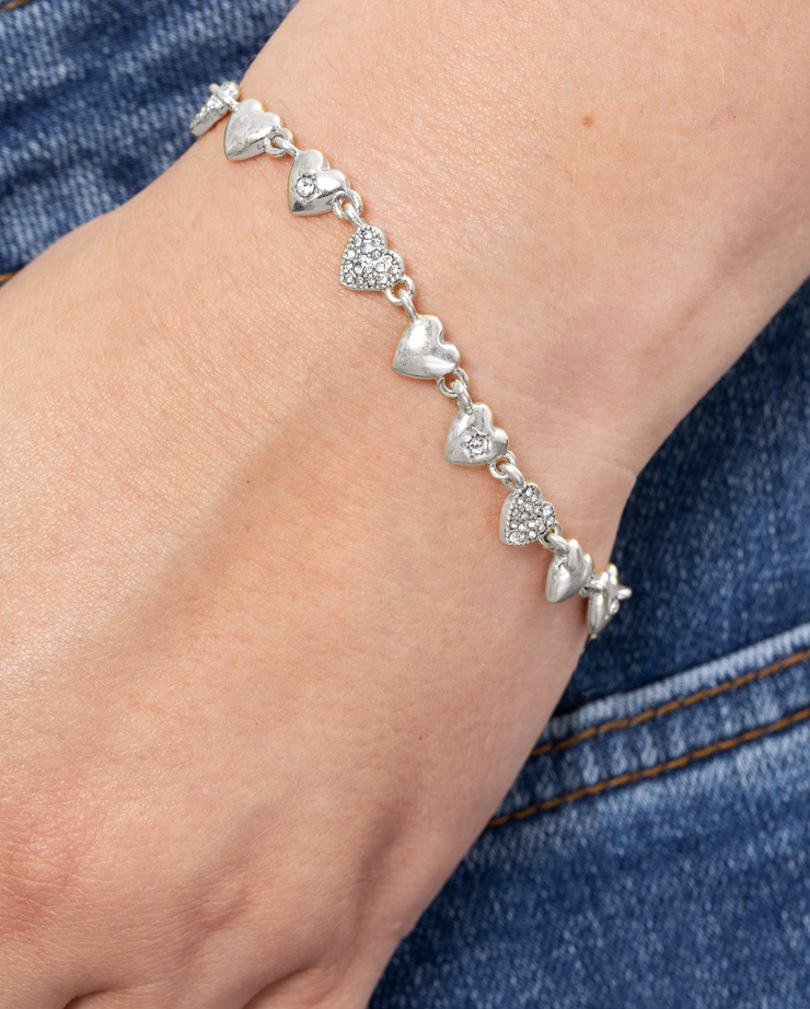 Bibi Bijoux I Heart You Bracelet - Silver