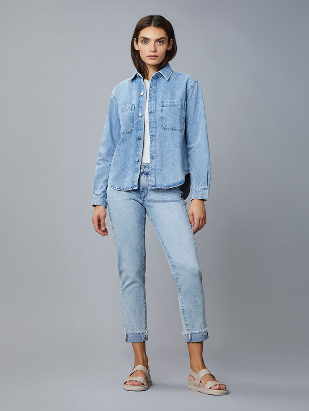 DL1961 Zita Denim Shirt in Super Light Vintage