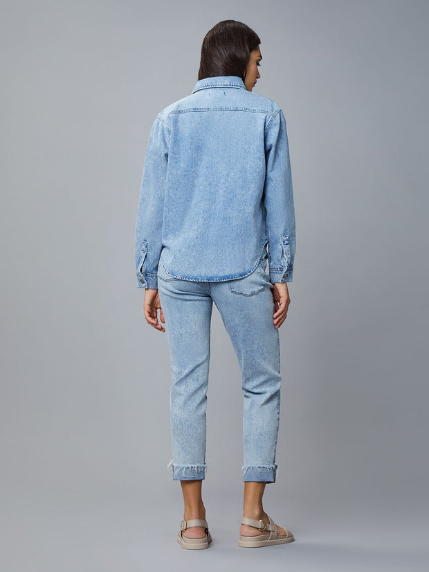 DL1961 Zita Denim Shirt in Super Light Vintage