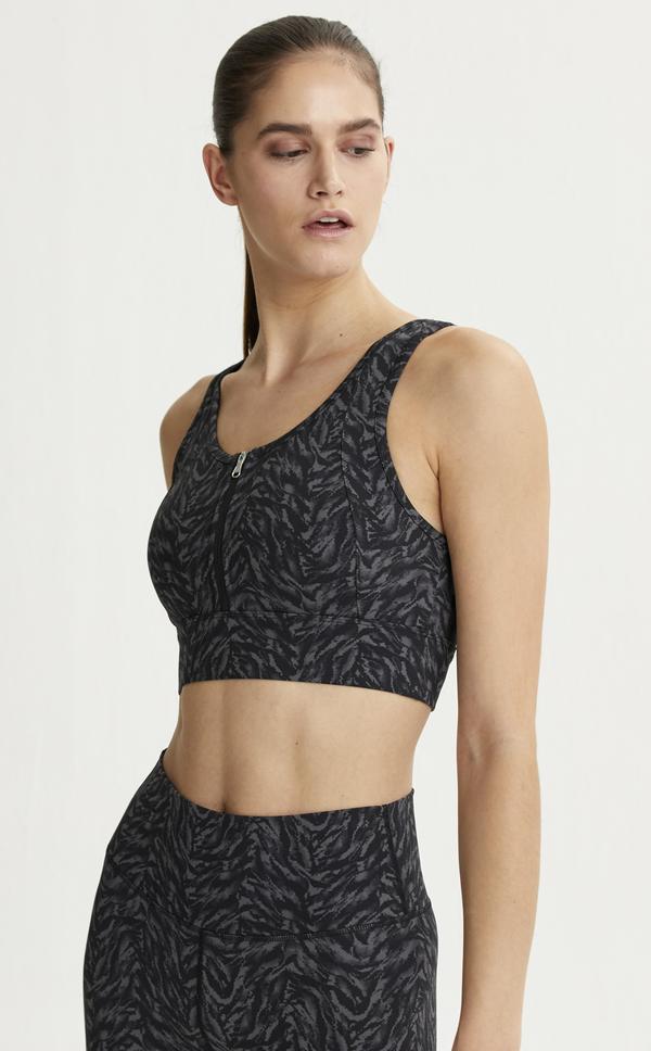 Varley Fay Bra in Dark Mono Zebra