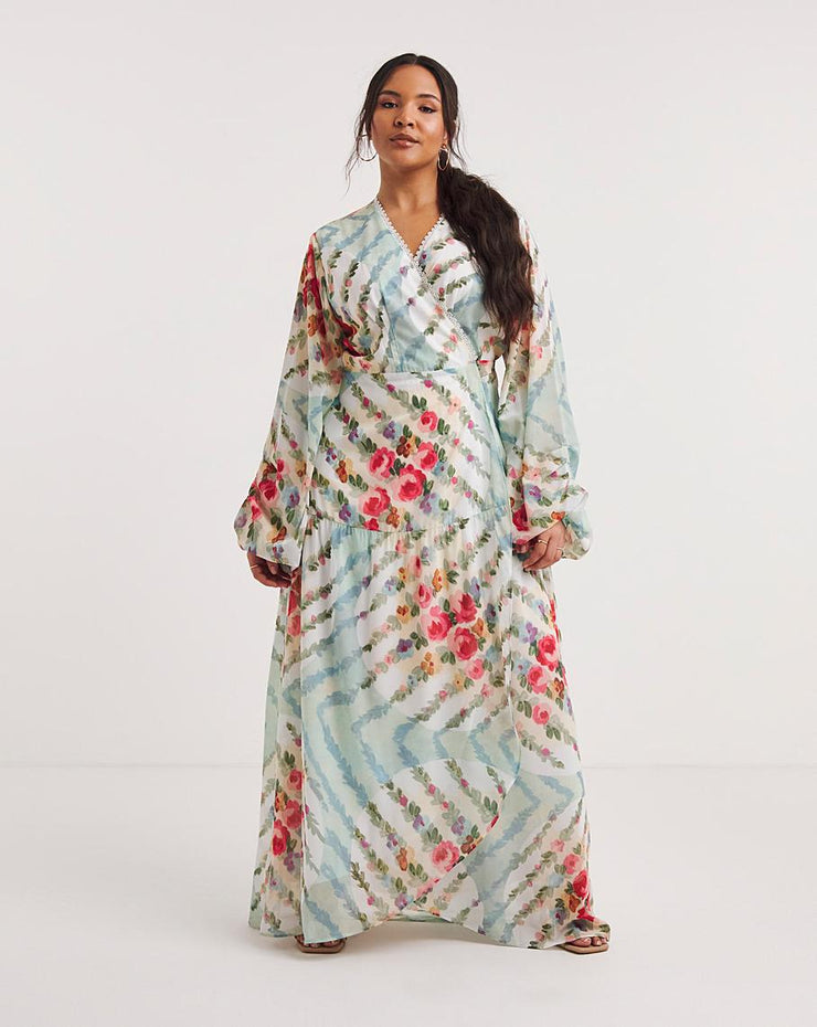 Hope & Ivy Kelda Wrap Dress - Multi Floral
