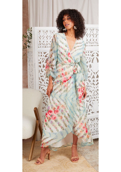 Hope & Ivy Kelda Wrap Dress - Multi Floral