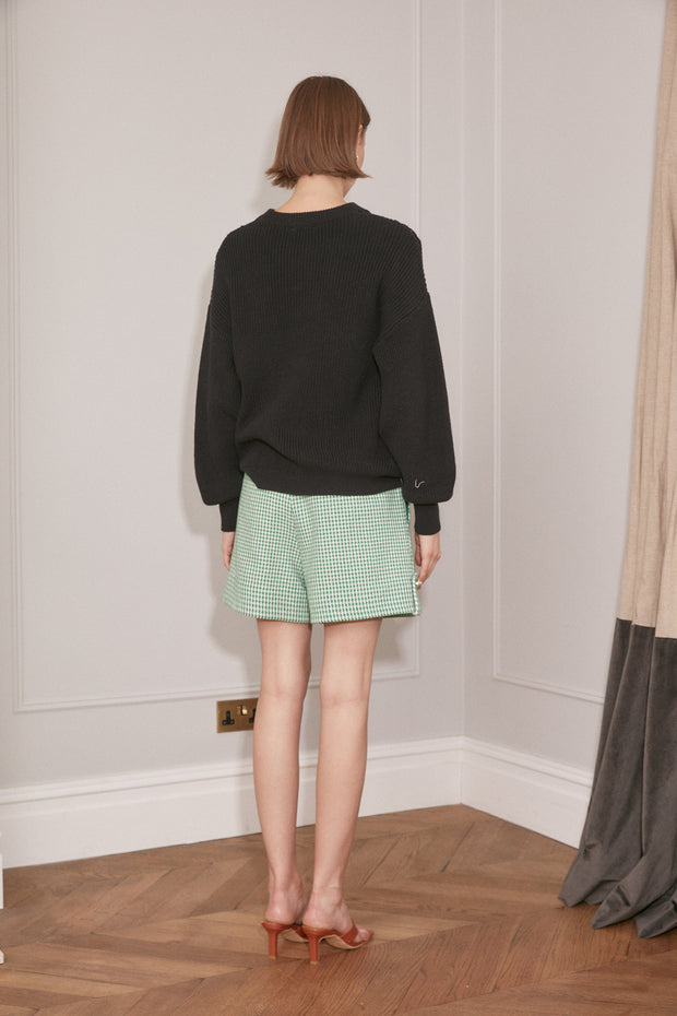 Jovonna Colton 2 Shorts in Green Plaid Check