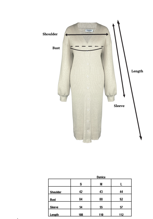 Jovonna Danica Knitted Dress - Oatmeal