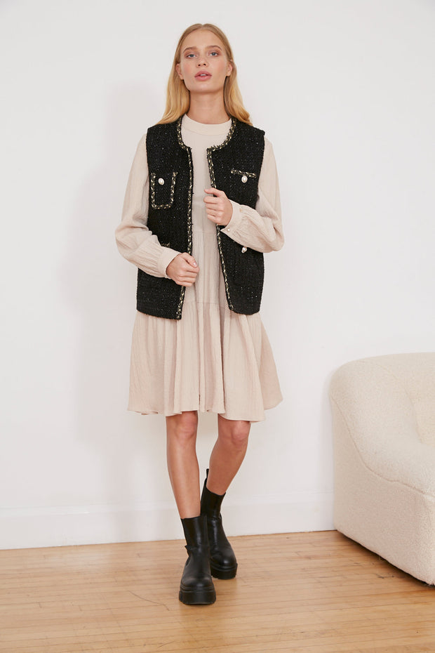 Jovonna Malak Tweed Vest Jacket