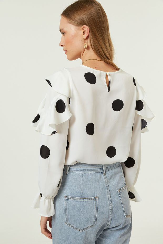 Jovonna Spot Blouse