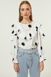 Jovonna Spot Blouse