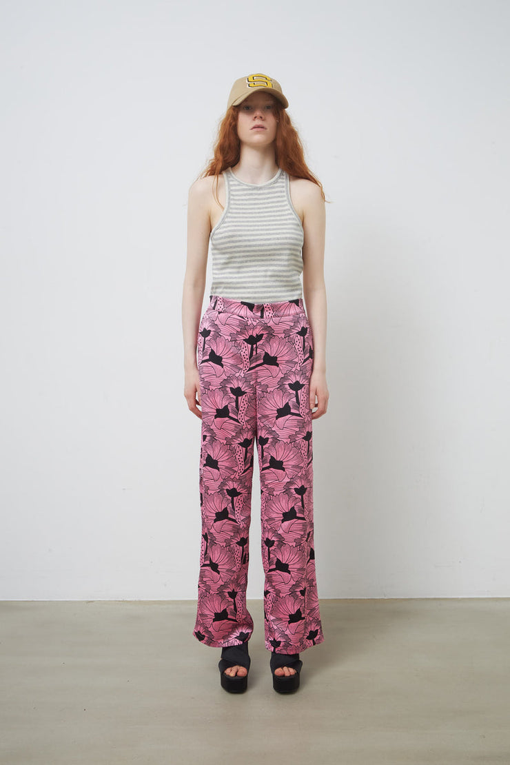 Stella Nova Orli Pants - Pink Black Flowers