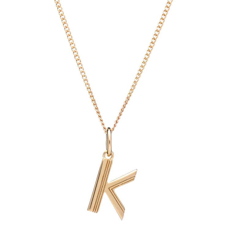 Rachel Jackson London Initial Pendant Necklace - K