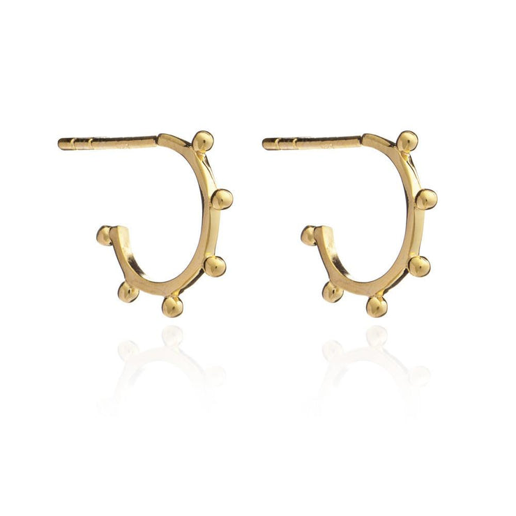 Rachel Jackson London Mini Punk Hoop Earrings - Gold