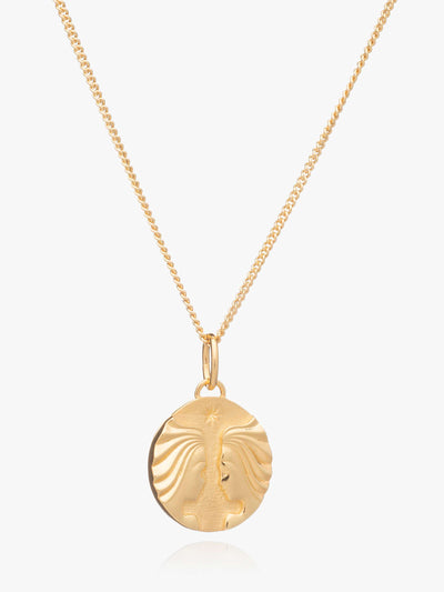 Rachel Jackson Zodiac Art Coin Necklace - Gemini - Gold