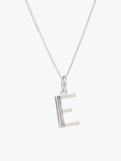 Rachel Jackson London Initial Pendant Silver Necklace - E