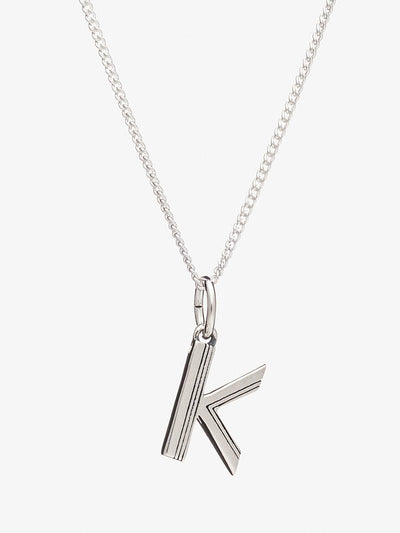 Rachel Jackson London Initial Pendant Silver Necklace - K