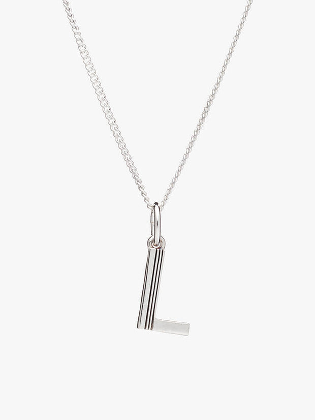 Rachel Jackson London Initial Pendant Silver Necklace - L