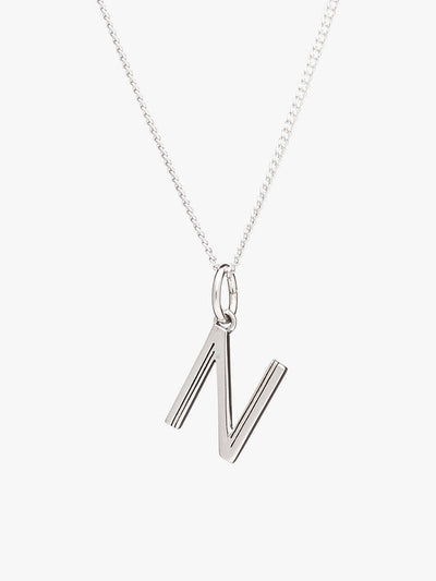 Rachel Jackson London Initial Pendant Silver Necklace - N
