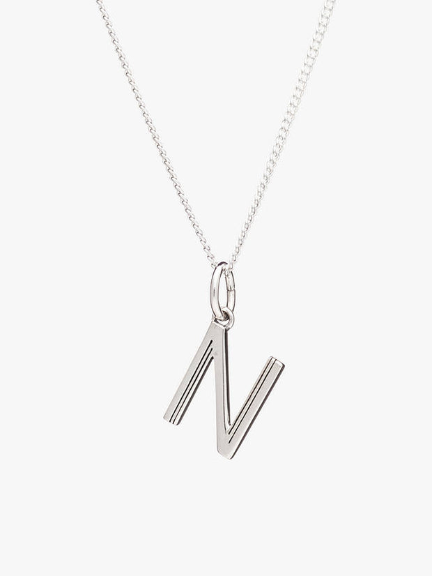 Rachel Jackson London Initial Pendant Silver Necklace - N
