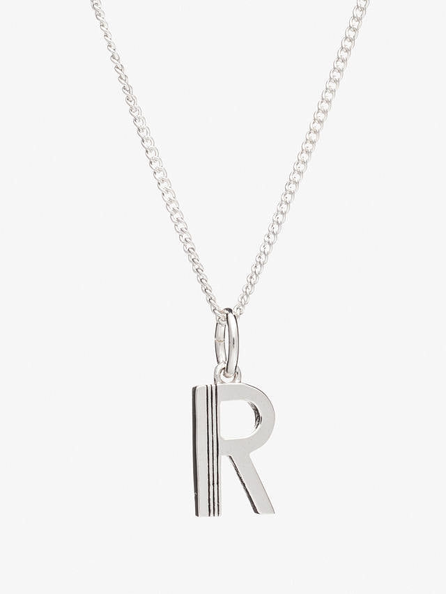 Rachel Jackson London Initial Pendant Silver Necklace - R
