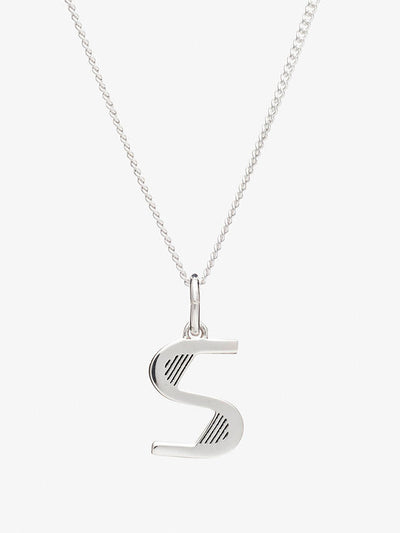 Rachel Jackson London Initial Pendant Silver Necklace - S