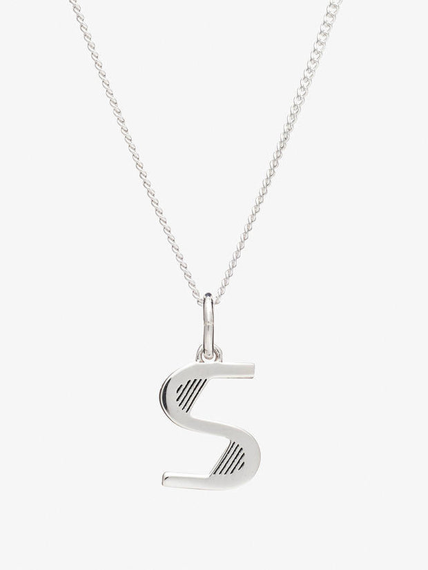 Rachel Jackson London Initial Pendant Silver Necklace - S