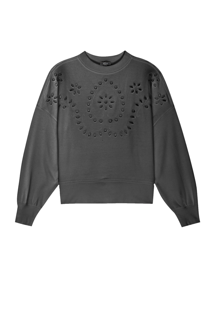 Eyelet Embroidery Rails Alice Sweatshirt Rails Bambina Eyelet-Embroidered Cropped Blouse Neiman Marcus