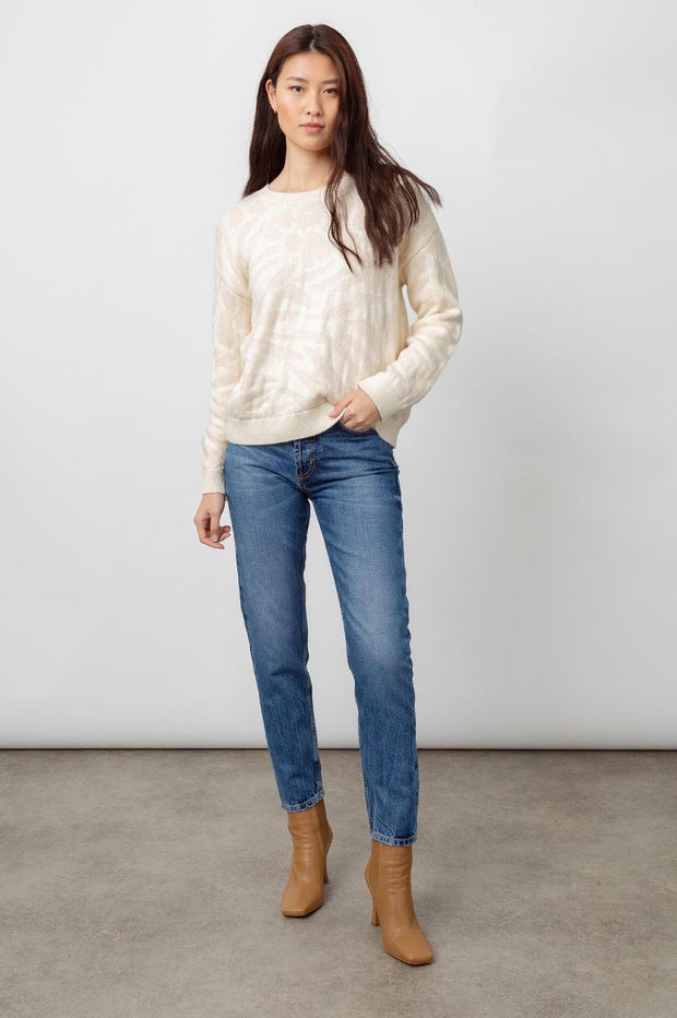 Rails Chance Sweater - Ivory Pink Mixed Animal