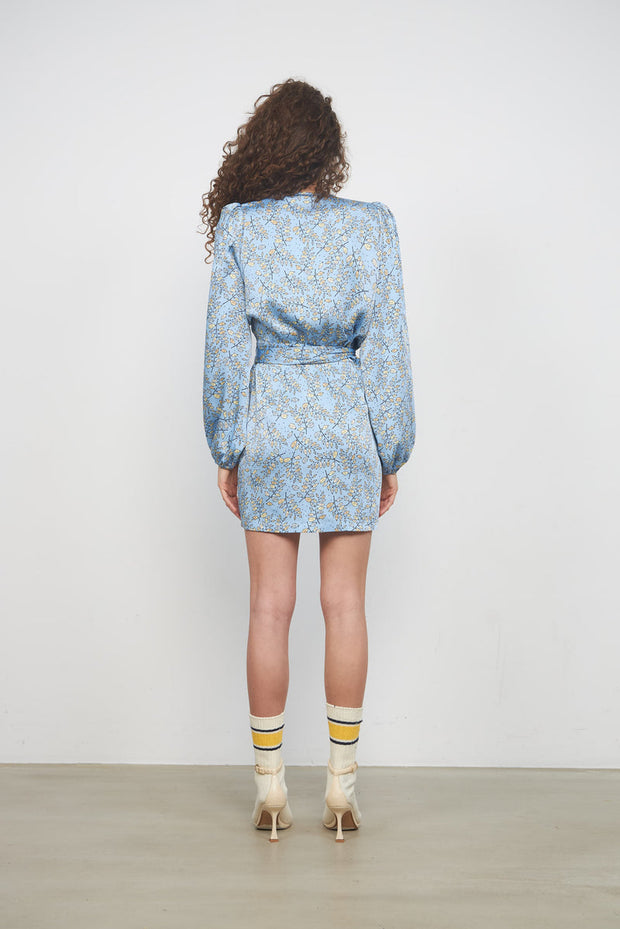 Stella Nova Adona Mini Dress - Flint Stone Blue
