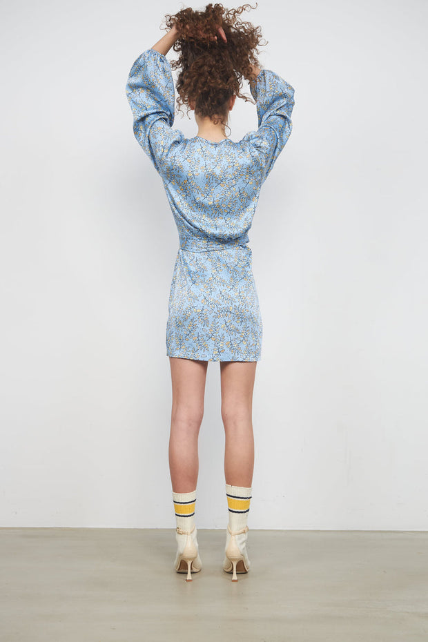 Stella Nova Adona Mini Dress - Flint Stone Blue