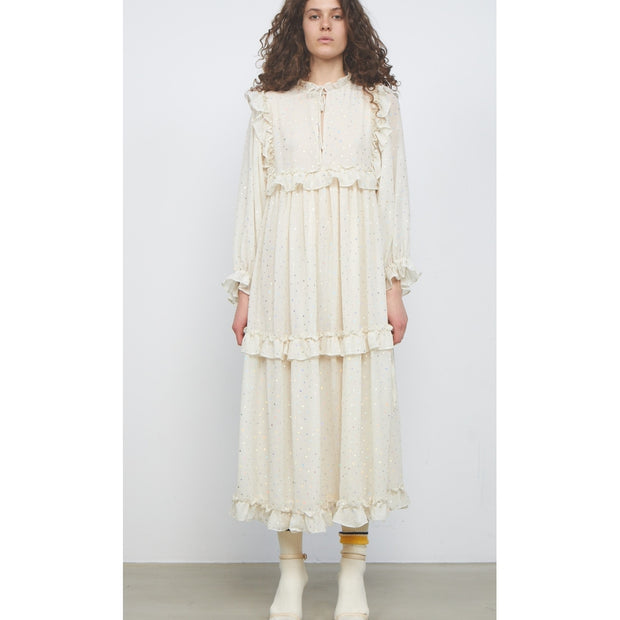 Stella Nova Barbara Midi Dress - Vanilla