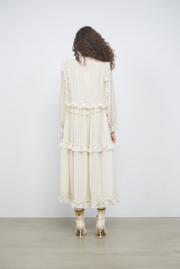 Stella Nova Barbara Midi Dress - Vanilla