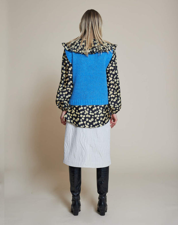 Stella Nova Ceci Knitted Vest Top Clear Blue