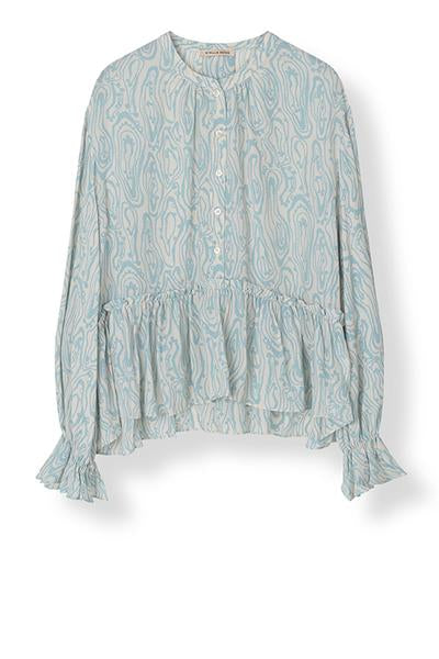 Stella Nova Rise Blouse in Creme/Blue