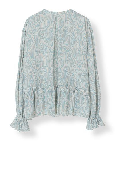 Stella Nova Rise Blouse in Creme/Blue
