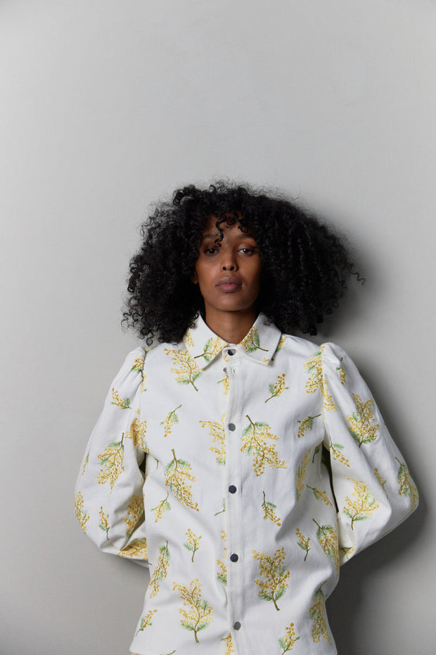 Stella Nova Sara Sia Shirt in White Mimosa