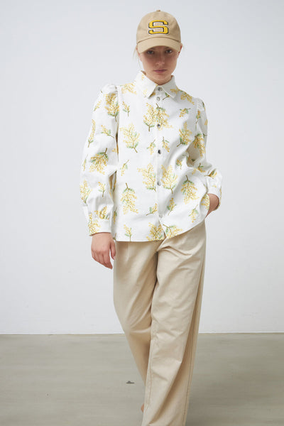Stella Nova Sara Sia Shirt in White Mimosa