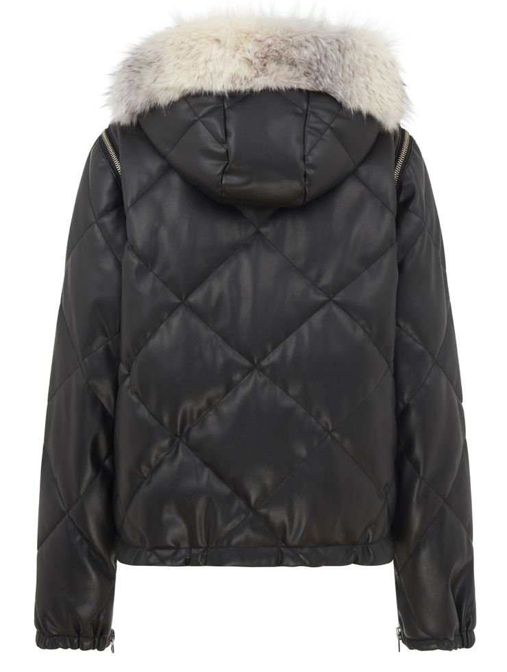Urbancode Quilted Puffer Jacket in Black
