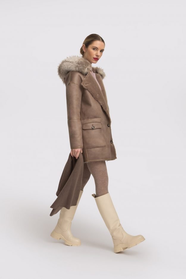 Urbancode Reversible Duffle Coat in Mole