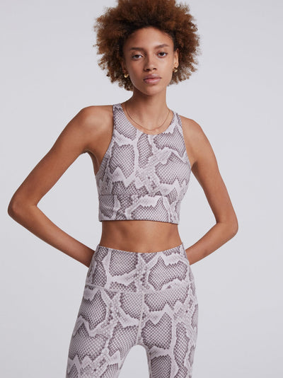 Varley Let's Move Harris Bra Alabaster Python