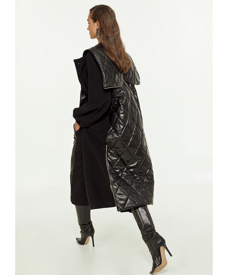Access Fashion Clara Hooded Coat - Black